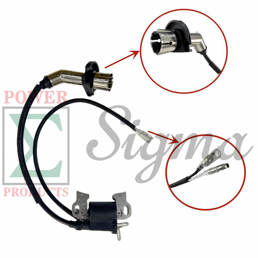 2-Wire Ignition Coil and Spark Plug for PREDATOR 9500-Watt Inverter Generator For DuroMax XP9000iH XP9500iH 459cc Dual Fuel Inverter Generator For GENMAX GM9000iE GM9000iED GM9000iEDC image 3