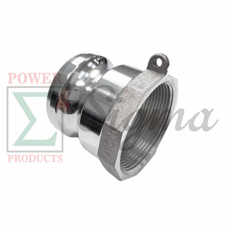 Sigma Aluminum Type A Cam and Groove Couplings / 2-Inch Quick Connect & Disconnect Fittings / Hose Camlock Fittings--2" Male Camlock Adapter x 2" Female NPT Thread image 0