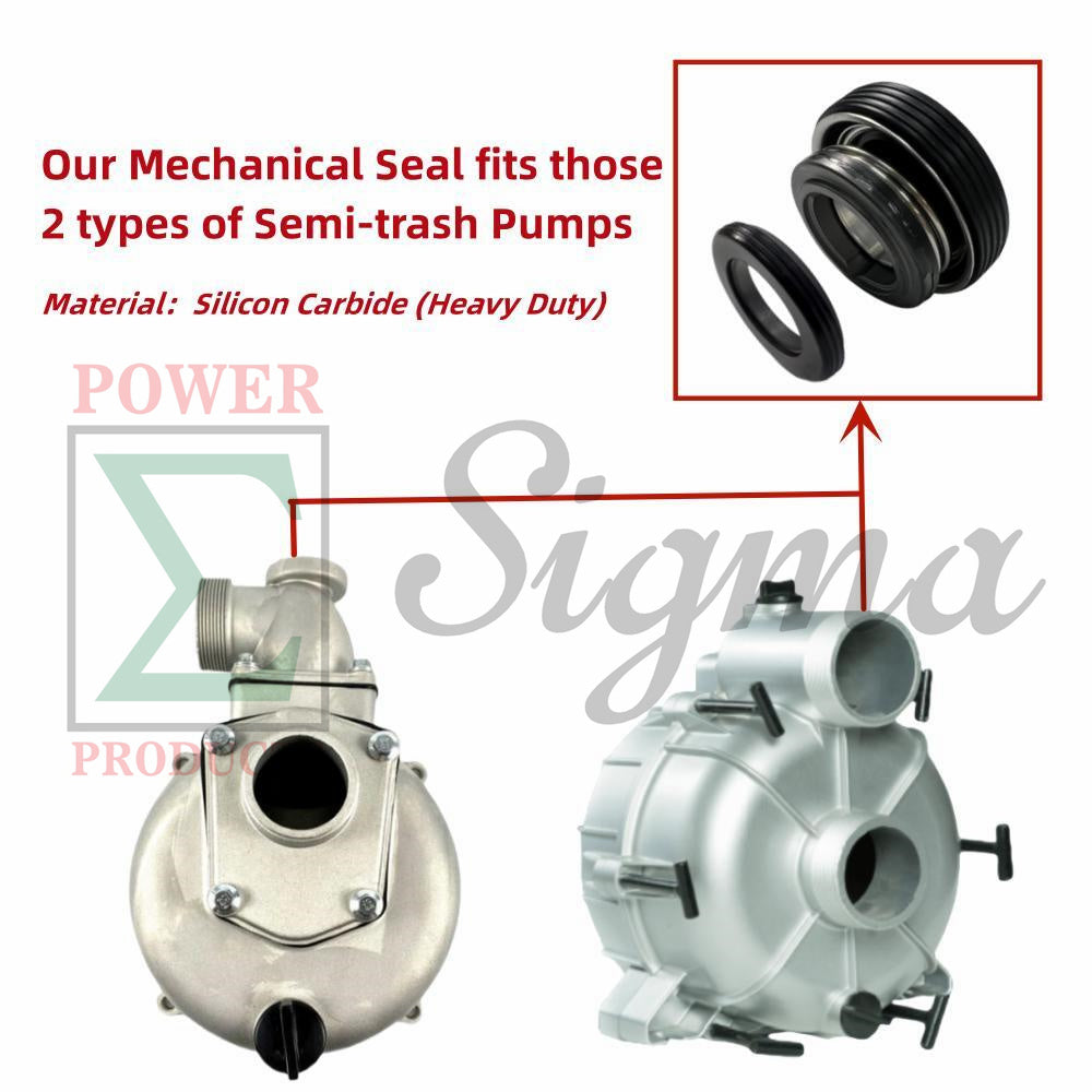 Heavy-Duty Silicon Carbide Mechanical Seal for Predator 3” IN 290GPM Semi-Trash Water SKU# 63406 56162 for Predator 2” IN 158GPM Water Pump SKU# 63405 56160 by 212cc Engine image 1