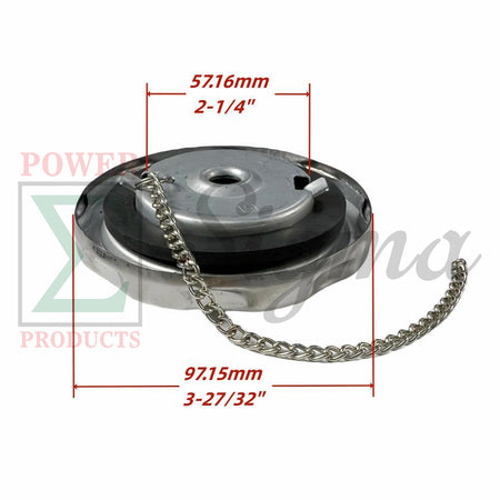 Fuel Tank Cap with Chain Compatible Replacement for PREDATOR SUPER QUIET Inverter Generators 9500W Surge / 7600W Running (SKU# 71365 59188) image 1