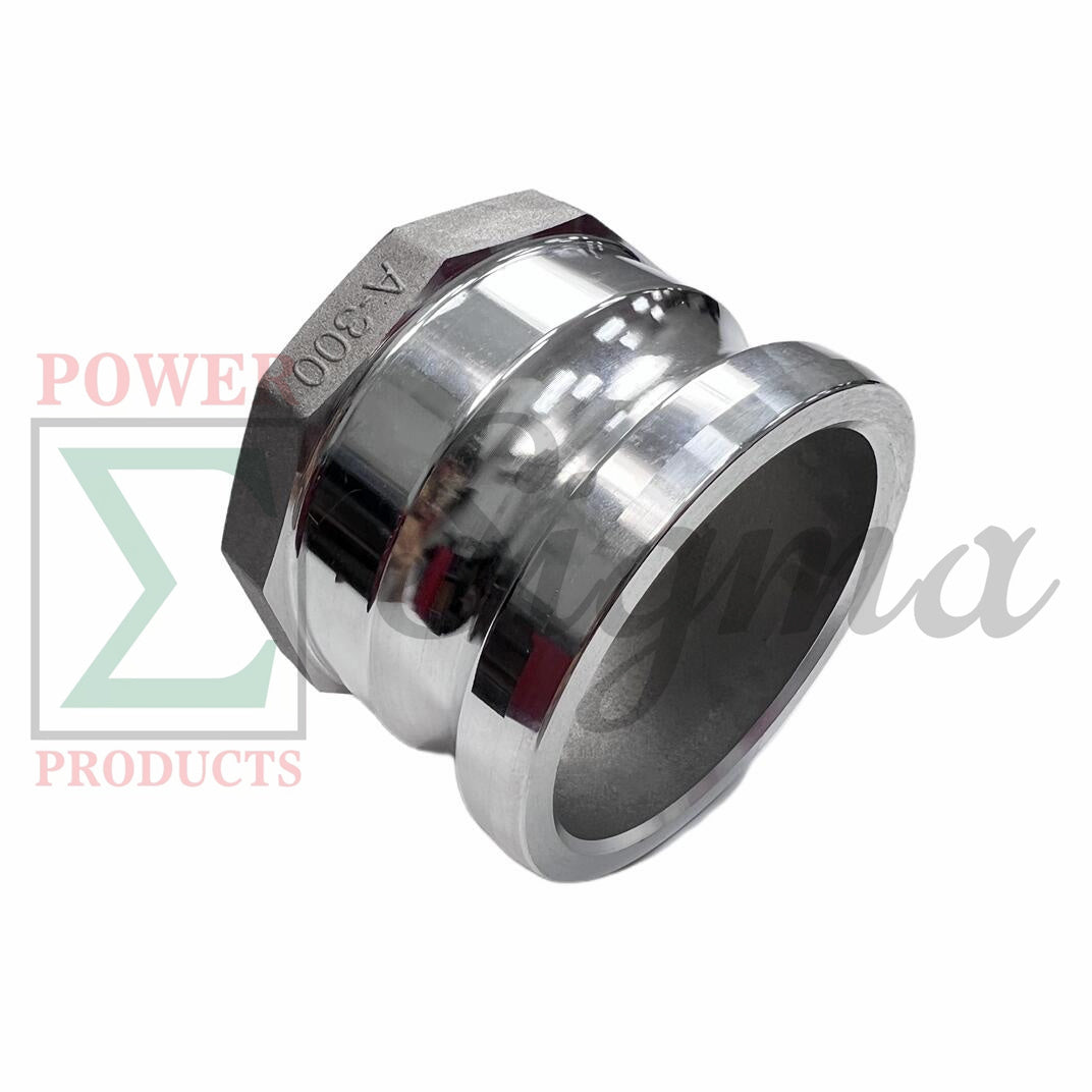 Sigma Aluminum Type A Cam and Groove Couplings / 3-Inch Quick Connect & Disconnect Fittings / Hose Camlock Fittings--3" Male Camlock Adapter x 3" Female NPT Thread image 1