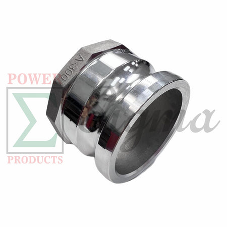Sigma Aluminum Type A Cam and Groove Couplings / 3-Inch Quick Connect & Disconnect Fittings / Hose Camlock Fittings--3" Male Camlock Adapter x 3" Female NPT Thread image 1