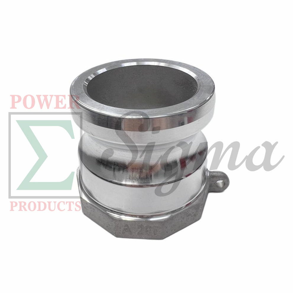 Sigma Aluminum Type A Cam and Groove Couplings / 2-Inch Quick Connect & Disconnect Fittings / Hose Camlock Fittings--2" Male Camlock Adapter x 2" Female NPT Thread image 3