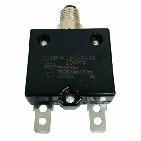 Panel Reset Thermal Push Button Circuit Breaker 50A Amp 32VDC 75/250VAC 50/60Hz image 1