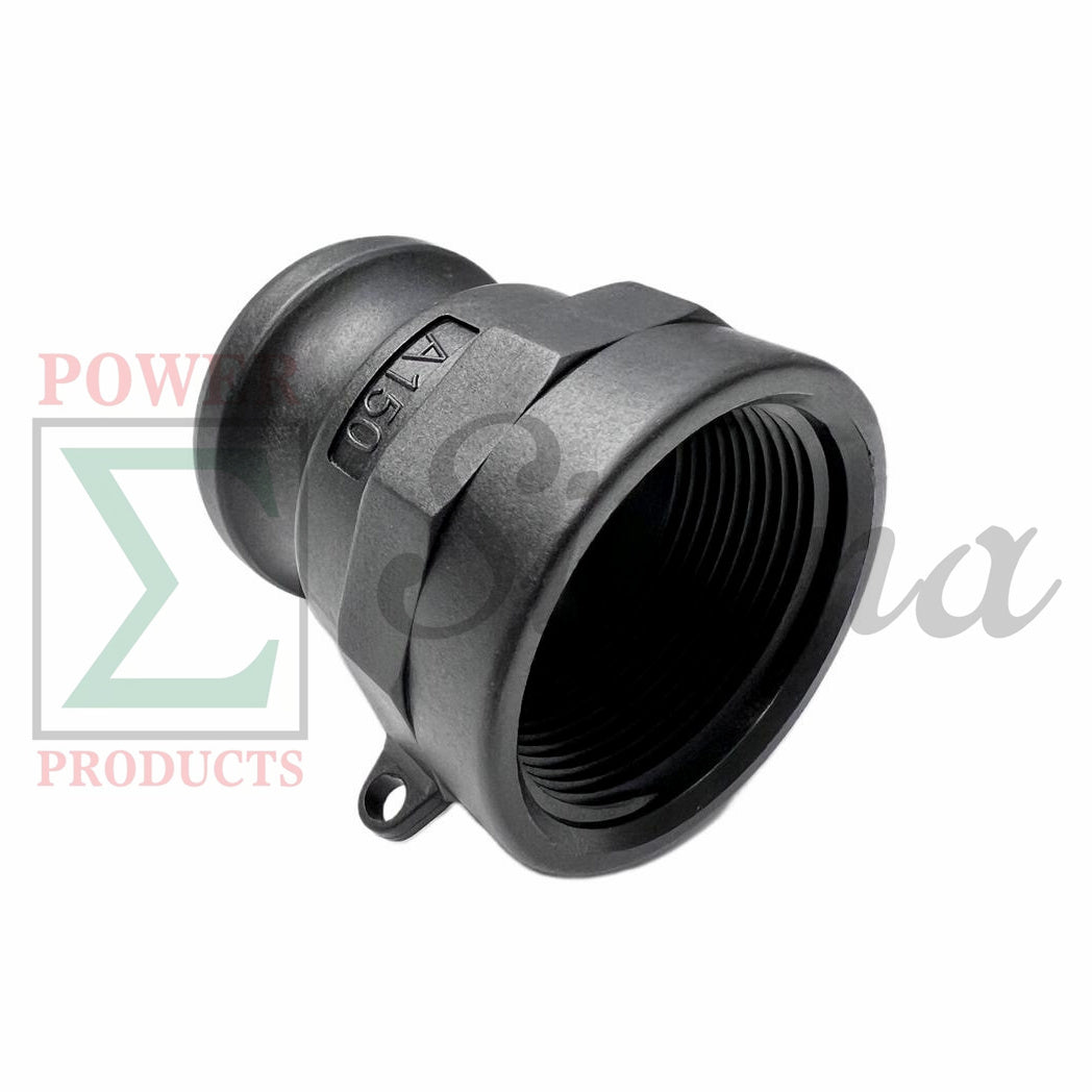 Sigma Polypropylene Type A Cam and Groove Couplings / 1-1/2 1.5” Inch Quick Connect & Disconnect Fittings / Hose Camlock Fittings—1-1/2" Male Camlock Adapter x 1-1/2" Female NPT Thread image 2