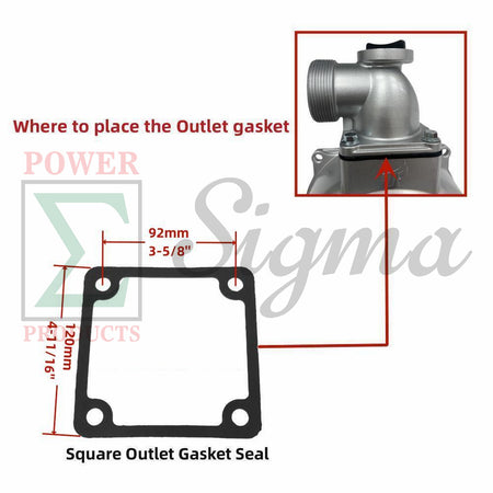 Pump Gasket and O-Ring Repair Kit For DuroMax 3" In. XP650WP 7HP 220GPM Gas Water Pump For Pulsar 3" IN Semi-Trash 6.5HP Gas Water Pump PWP30 For 3-Inch Clean Water Pump image 8
