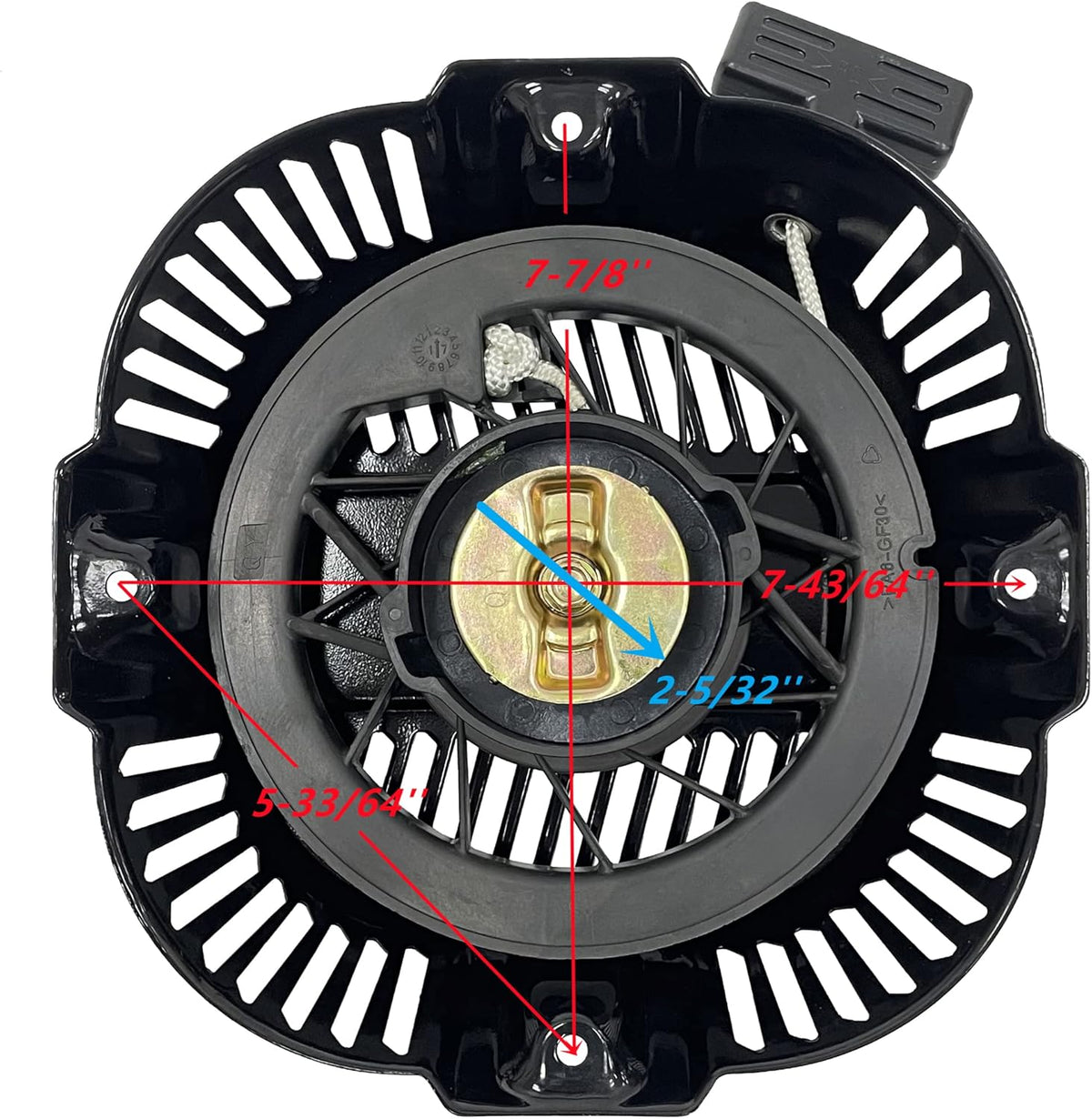 Recoil Starter Replacement for Predator 15.8 HP (459cc) Max Performance OHV Horizontal-Shaft Gas Engine fits SKU#58383 image 1