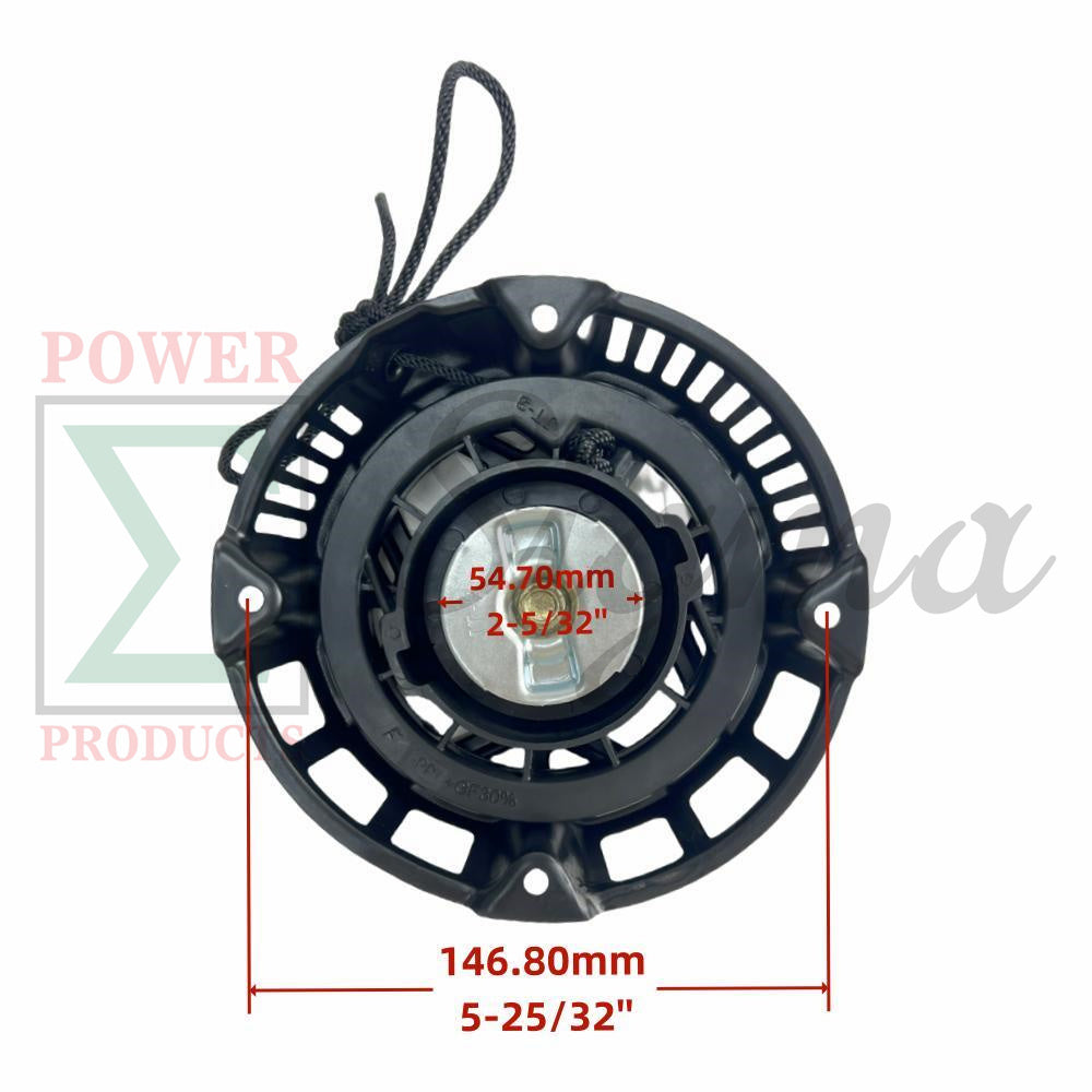 Recoil Starter Assembly with Handle & Bolts — Compatible with Westinghouse 141cc Inverter Generators iGen4000c / iGen4000cv / iGen4000DFc / iGen4000DFcv — Replacement Part image 1