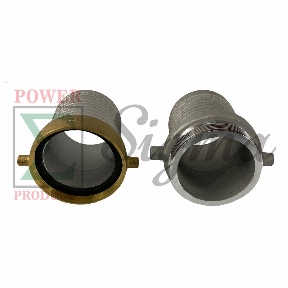 Sigma Camlock Fitting 4" Aluminum Thread Female Male Hose Barb Coupler Clamp image 4