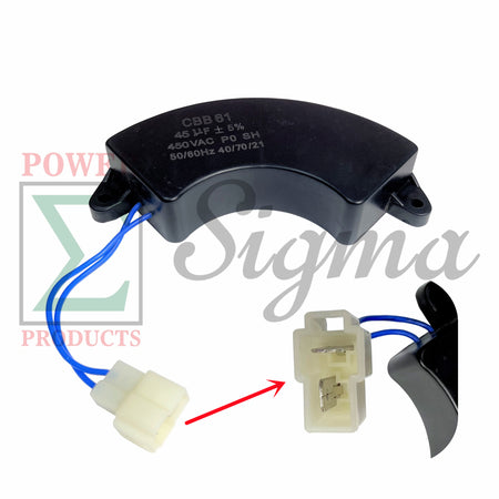 45uF Generator Capacitor With Plug CBB61 45 μf 50 60Hz 450VAC PO SH UL 40/70/21 image 6
