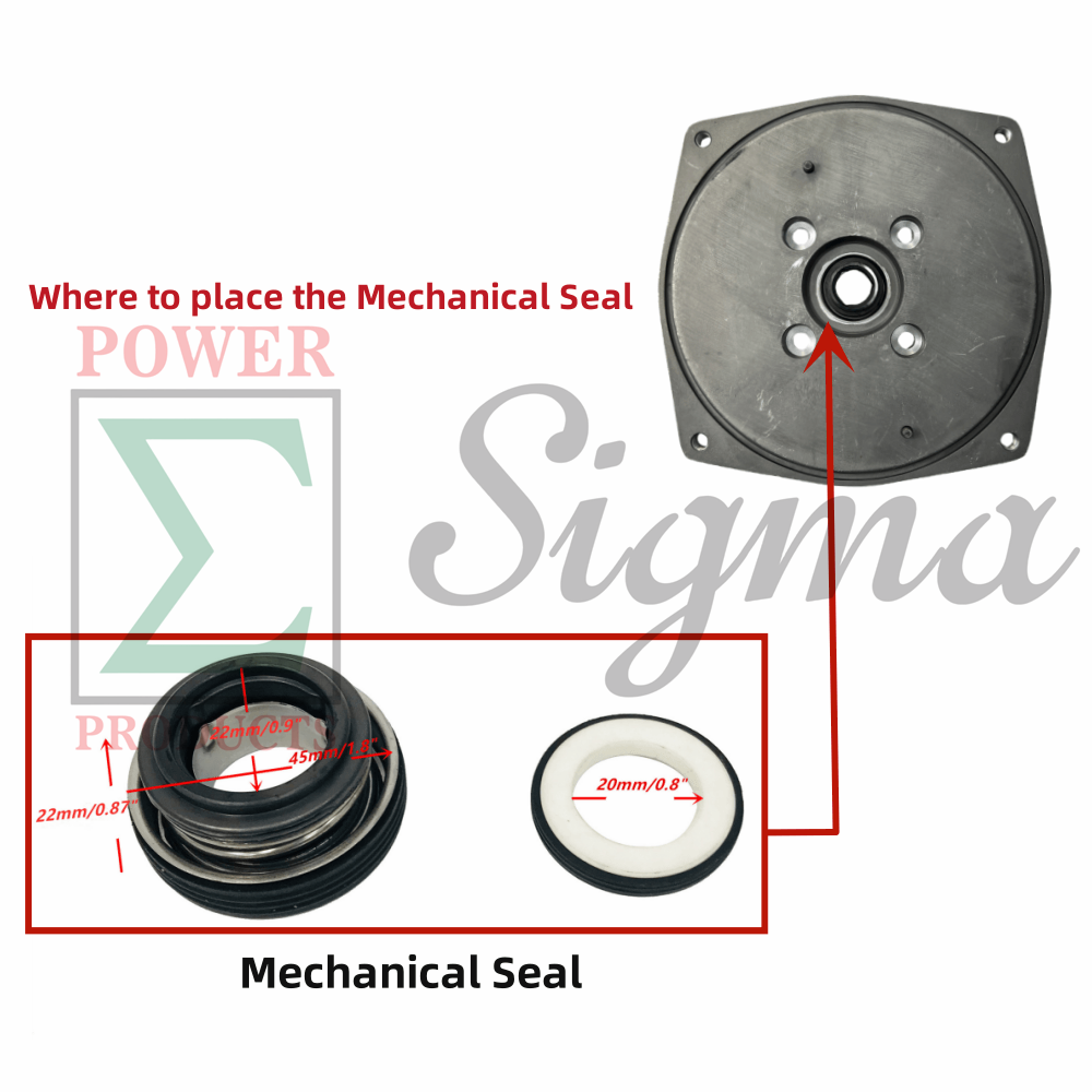 10PCS Pump Gasket O-Ring Mechanical Seal For DuroMax 3" In. XP650WP 7HP 220GPM For Pulsar 3" IN Semi-Trash 6.5HP Gas Water Pump PWP30 For 3-Inch Clean Water Pump image 3