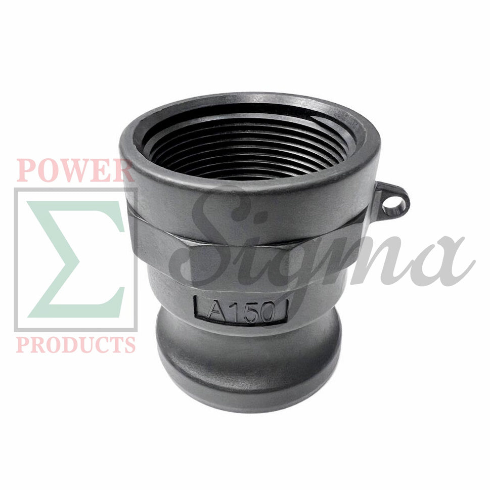 Sigma Polypropylene Type A Cam and Groove Couplings / 1-1/2 1.5” Inch Quick Connect & Disconnect Fittings / Hose Camlock Fittings—1-1/2" Male Camlock Adapter x 1-1/2" Female NPT Thread image 0