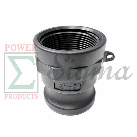 Sigma Polypropylene Type A Cam and Groove Couplings / 1-1/2 1.5” Inch Quick Connect & Disconnect Fittings / Hose Camlock Fittings—1-1/2" Male Camlock Adapter x 1-1/2" Female NPT Thread image 0