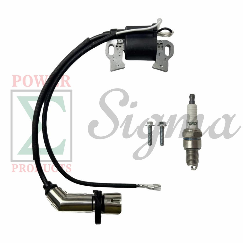 2-Wire Ignition Coil and Spark Plug for PREDATOR 9500-Watt Inverter Generator For DuroMax XP9000iH XP9500iH 459cc Dual Fuel Inverter Generator For GENMAX GM9000iE GM9000iED GM9000iEDC image 0