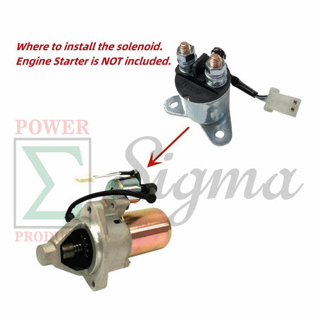 Starter Motor Solenoid W/ 2-Wire Plug for A-ipower SUA9000E SUA10000EC SUA12000E for Predator 7000/8750W 420cc for Generac GP6500E GP7500E GP8000E for All Power Gentron 10000W Generator W/Pigtail image 3