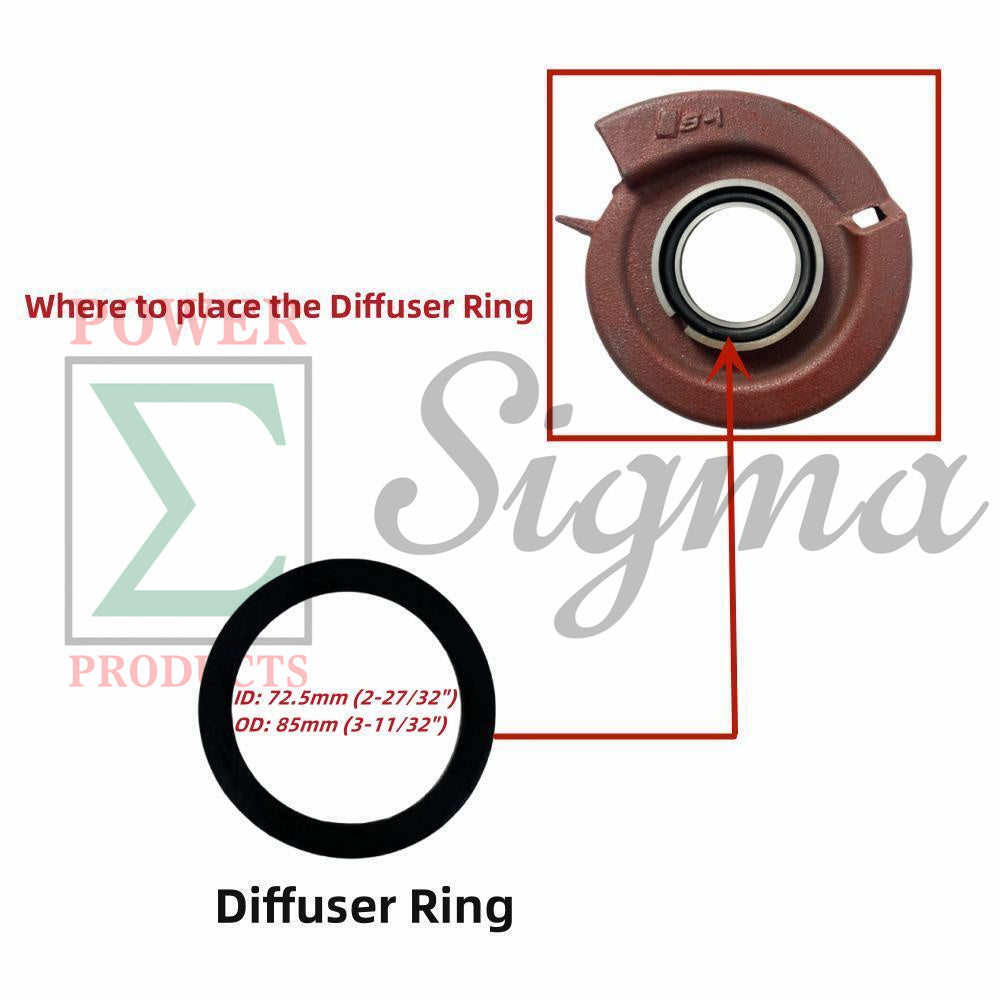 10PCS Pump Gasket O-Ring Mechanical Seal For DuroMax 3" In. XP650WP 7HP 220GPM For Pulsar 3" IN Semi-Trash 6.5HP Gas Water Pump PWP30 For 3-Inch Clean Water Pump image 6