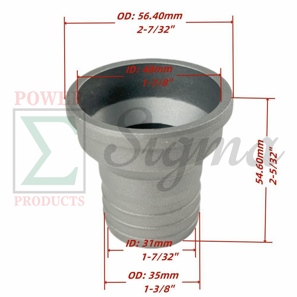 2" to 1-1/2" Aluminum Reducer Adapter (2-Inch to 1.5-Inch Reducing Adapter) Hose Fitting for Water Pump Inlet image 3
