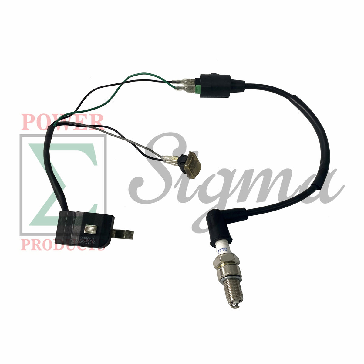 Magneto W/ Built-in CDI Ignition Coil Spark Plug on-off Switch For Harbor Freight Storm Cat 60338 69381 For Tail Gator 800 900W 63025 63024 For Pulsar PG1202S For ETQ950 2HP 63cc 64cc Gas Generator image 1