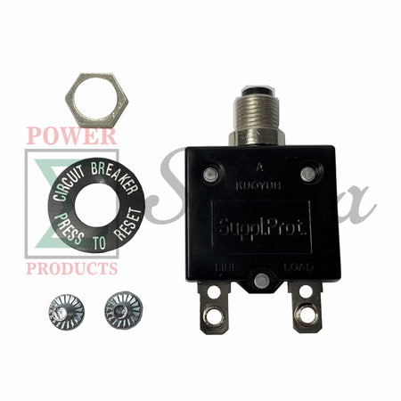 New 30A Amp Push Button Thermal Circuit Breaker 32VDC 125-250VAC 30A 50-60Hz For Generator image 0