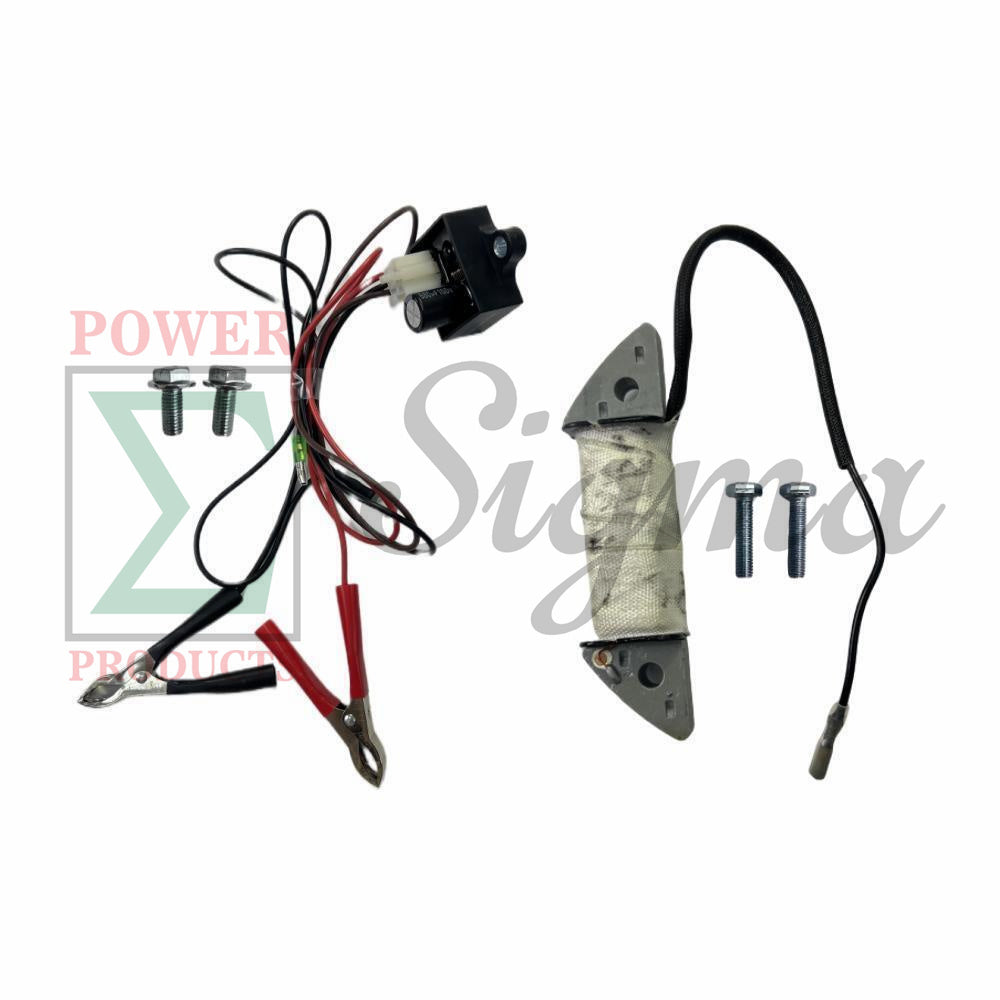 Charging Coil and Rectifier/Voltage Regulator with Charging Clips and Bolts to Prevent Battery Overcharge for Gas Engine Electric Start Upgrades image 0